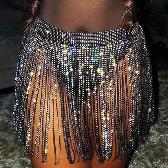iHeartRaves Dresses & Skirts - Rave wonderland rhinestone skirt